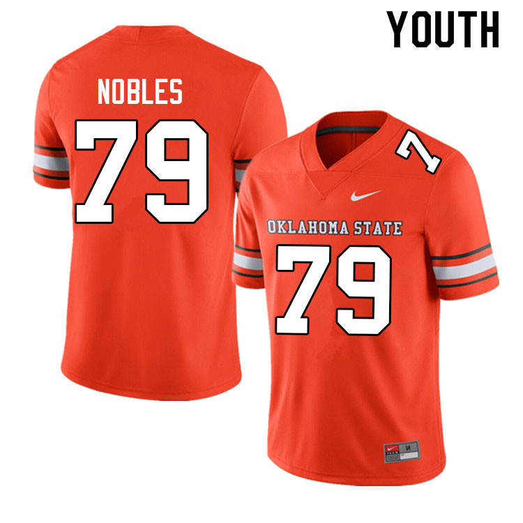 Youth #79 Logan Nobles Oklahoma State Cowboys College Football Jerseys Sale-Alternate